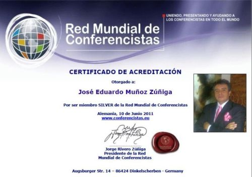Certificado Red Mundial de Conferencistas